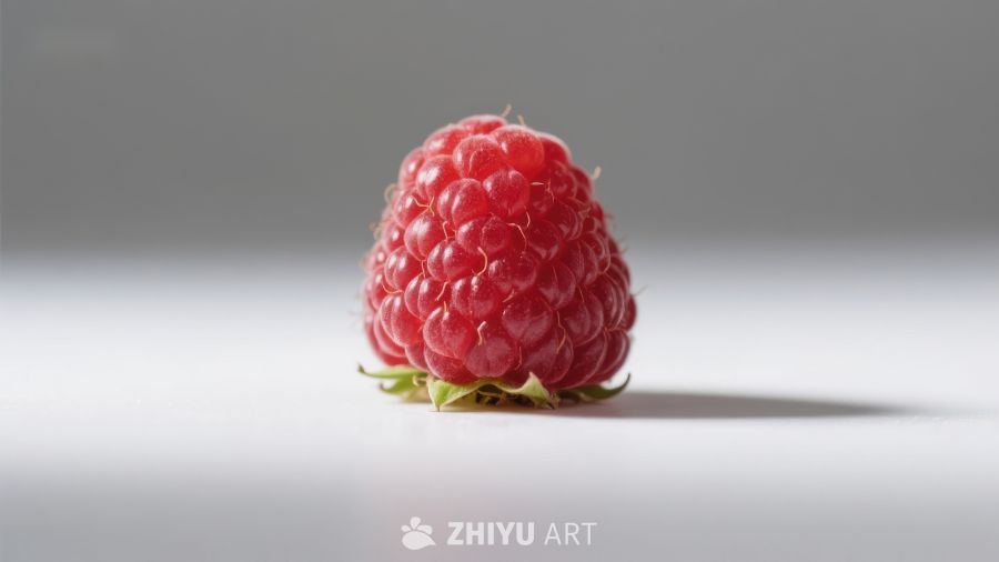 新鲜红莓静置桌面
