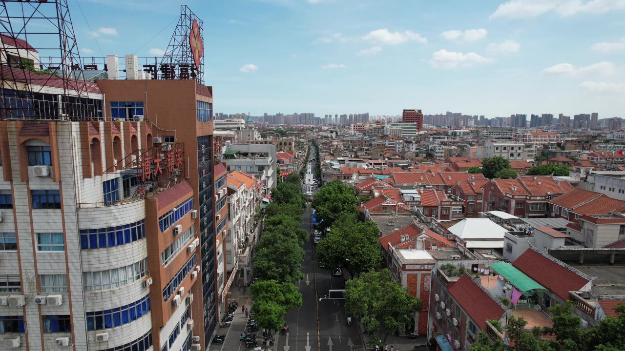 福建泉州城市风光地标建筑航拍