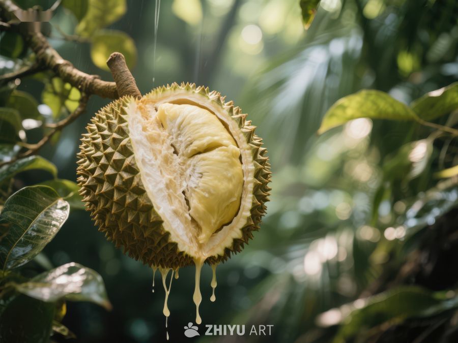 热带雨林中的榴莲果实 438