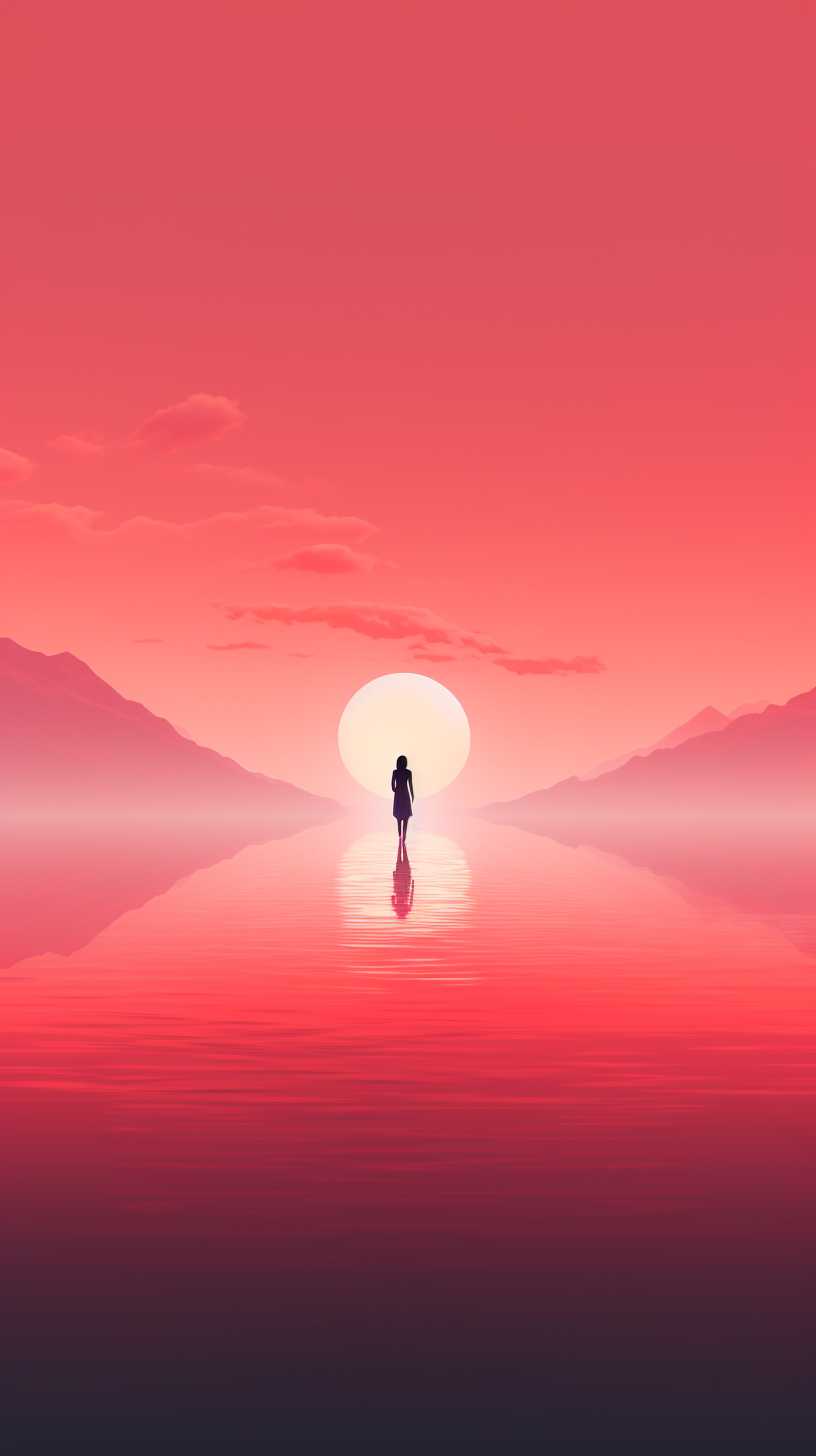 红色背景艺术图