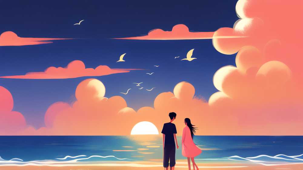 海报情侣插画