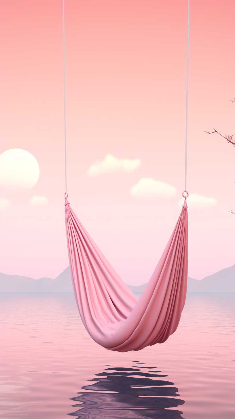 粉色吊床海景