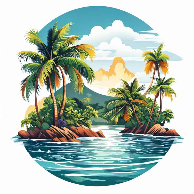 岛屿热带海边椰子树 4