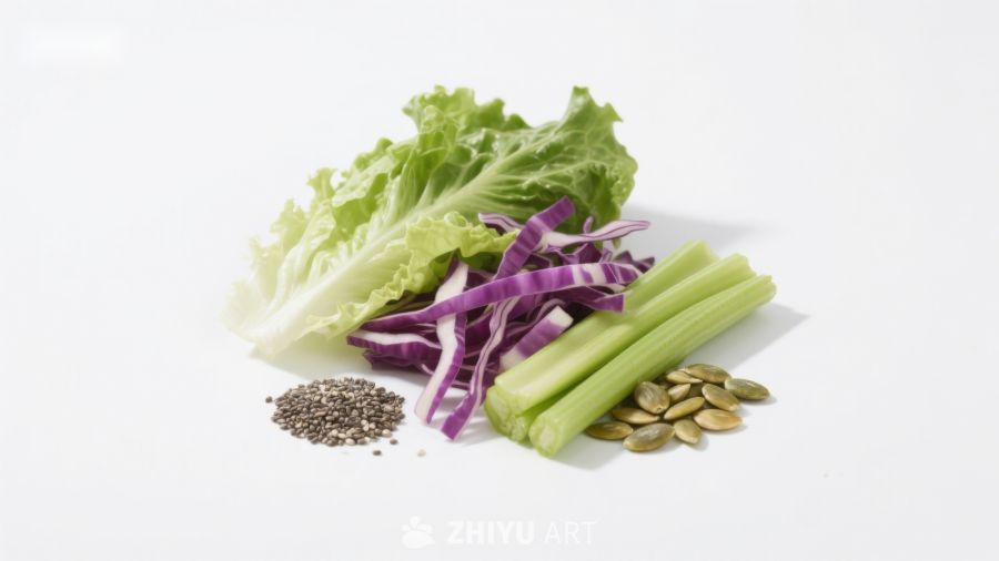 新鲜蔬菜与种子组合