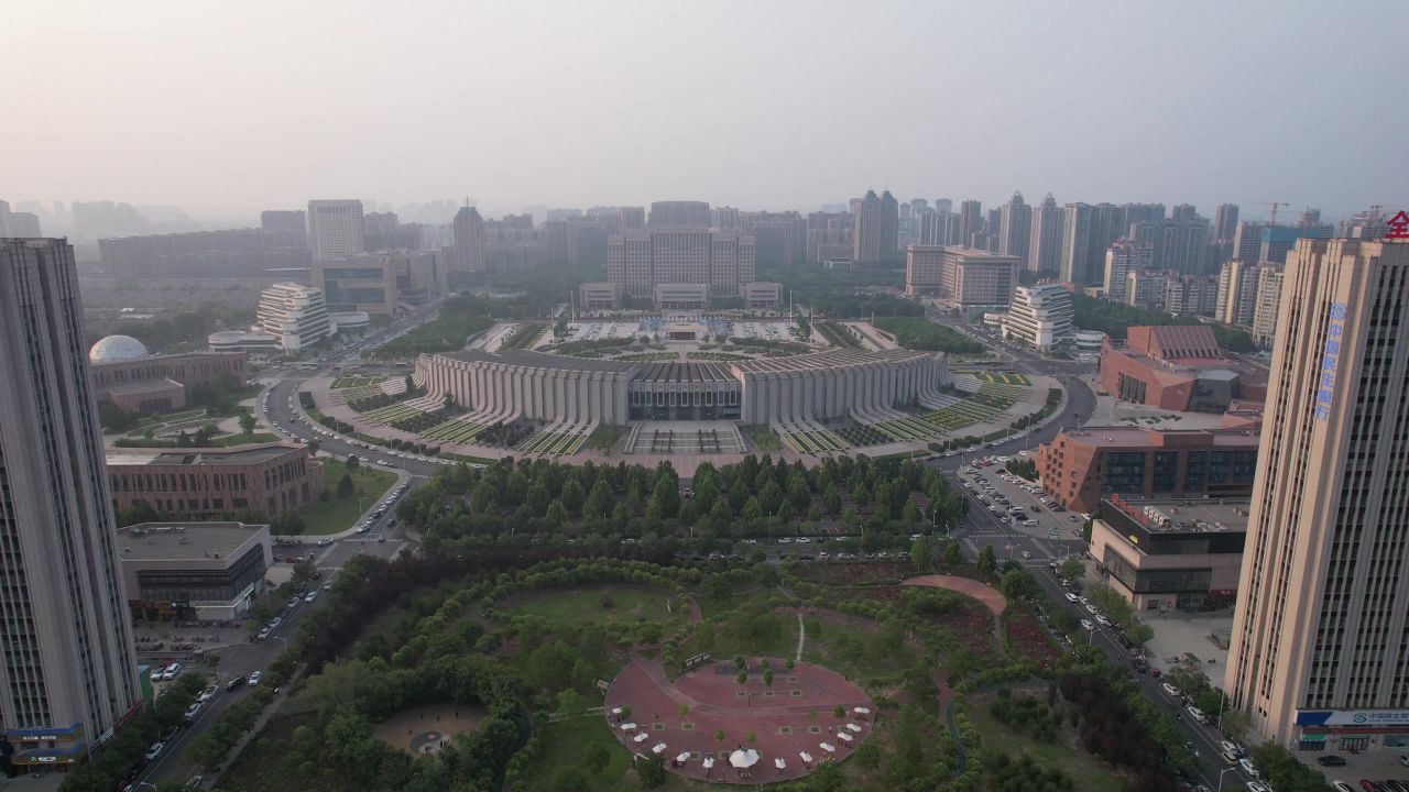 河南新乡城市风光航拍