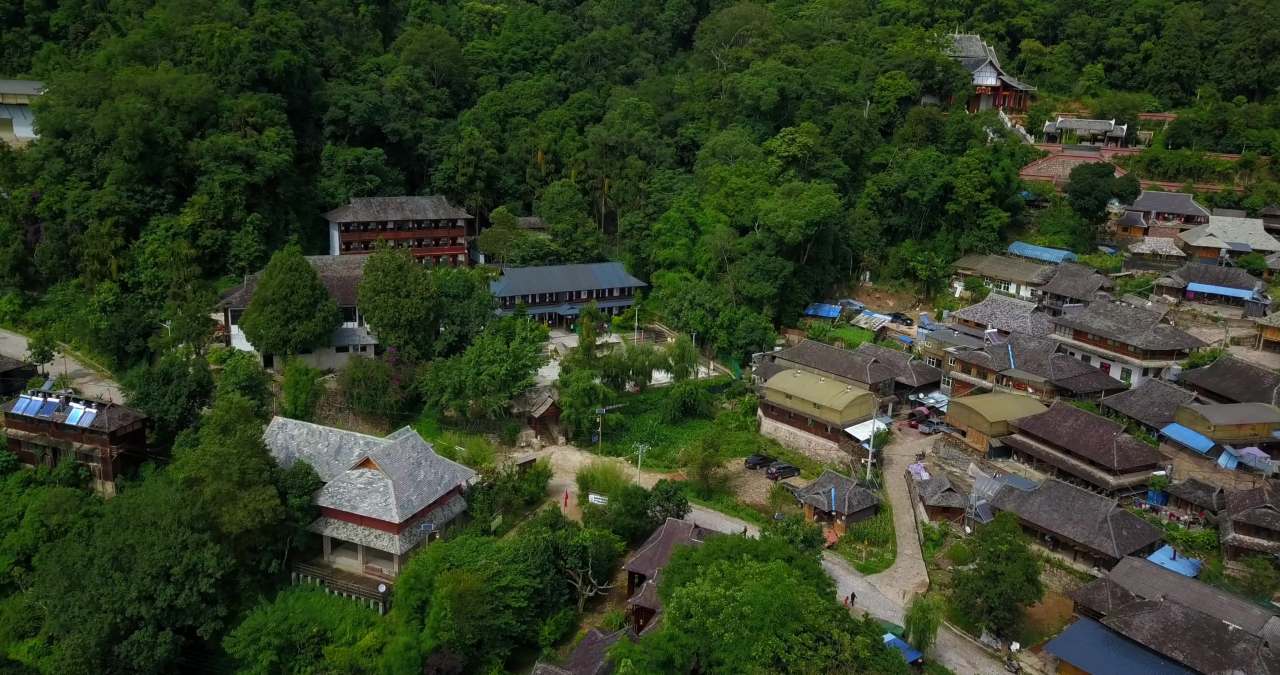 森林中的宁静村庄