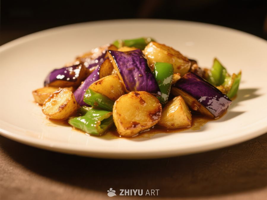 紫苏茄子炒土豆 1189