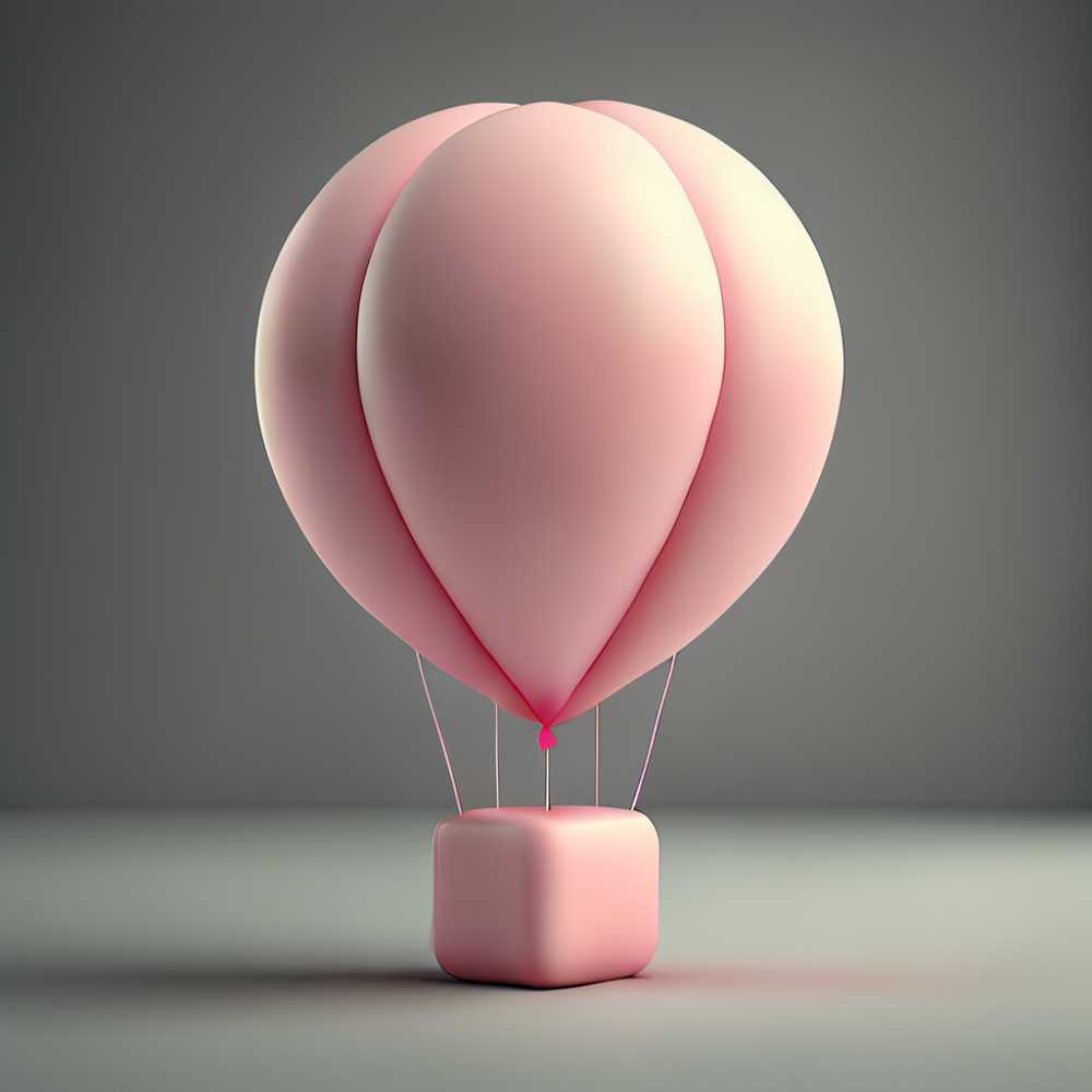 3D粉红色气球唯美