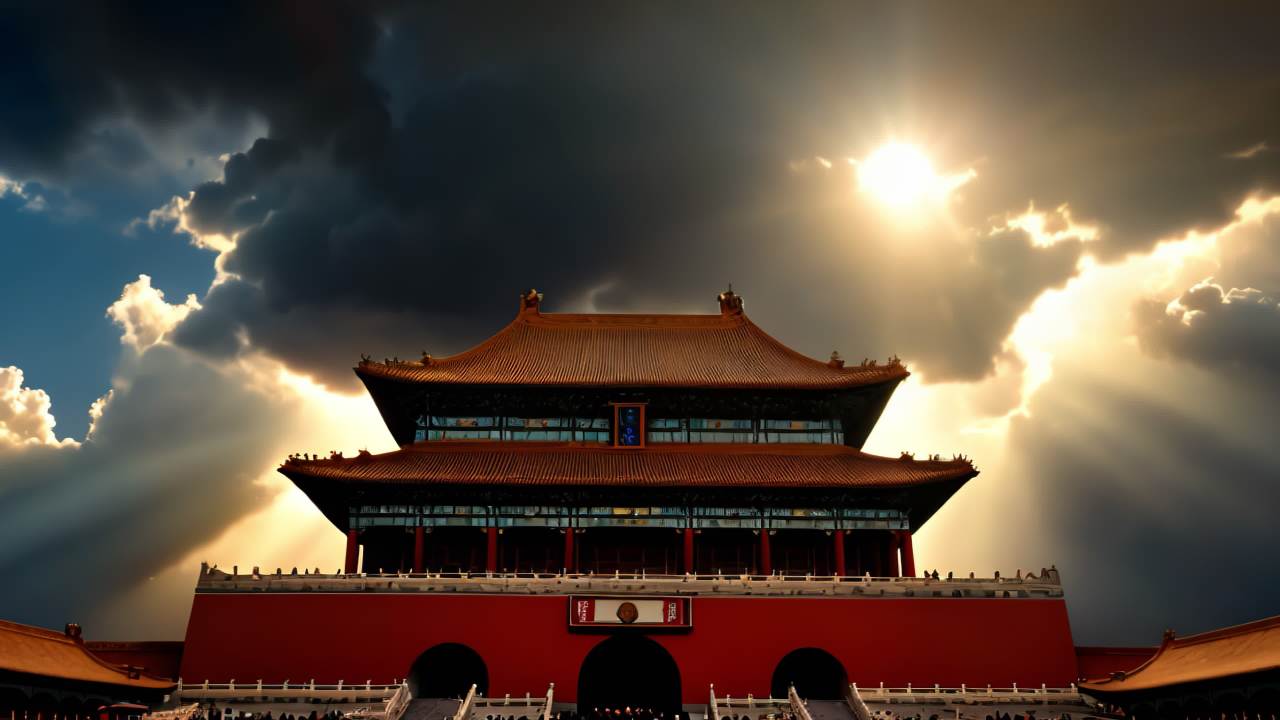 北京故宫博物院紫禁城皇城日出日落延时云海 20