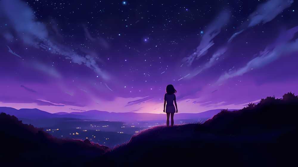 一个人的夜空是多么的美