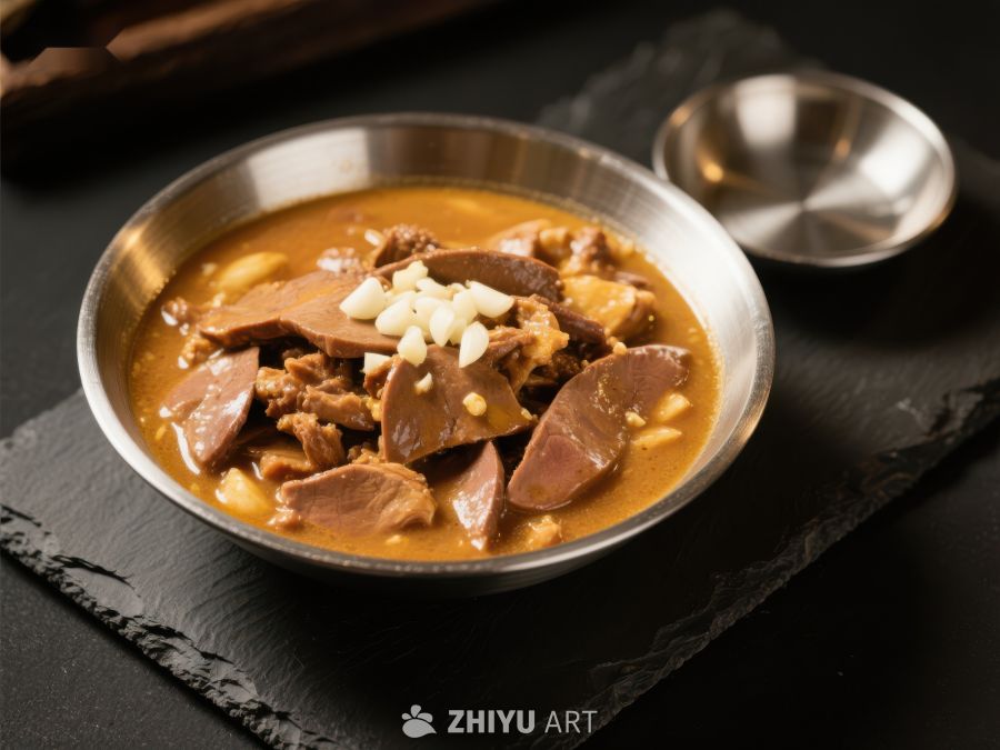美味炖菜，搭配蒜末点缀 674