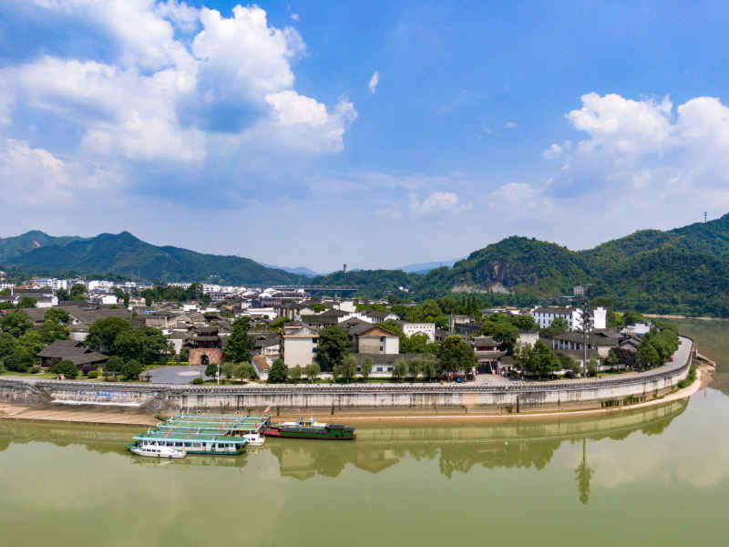 湖南洪江黔阳古城航拍摄影图 