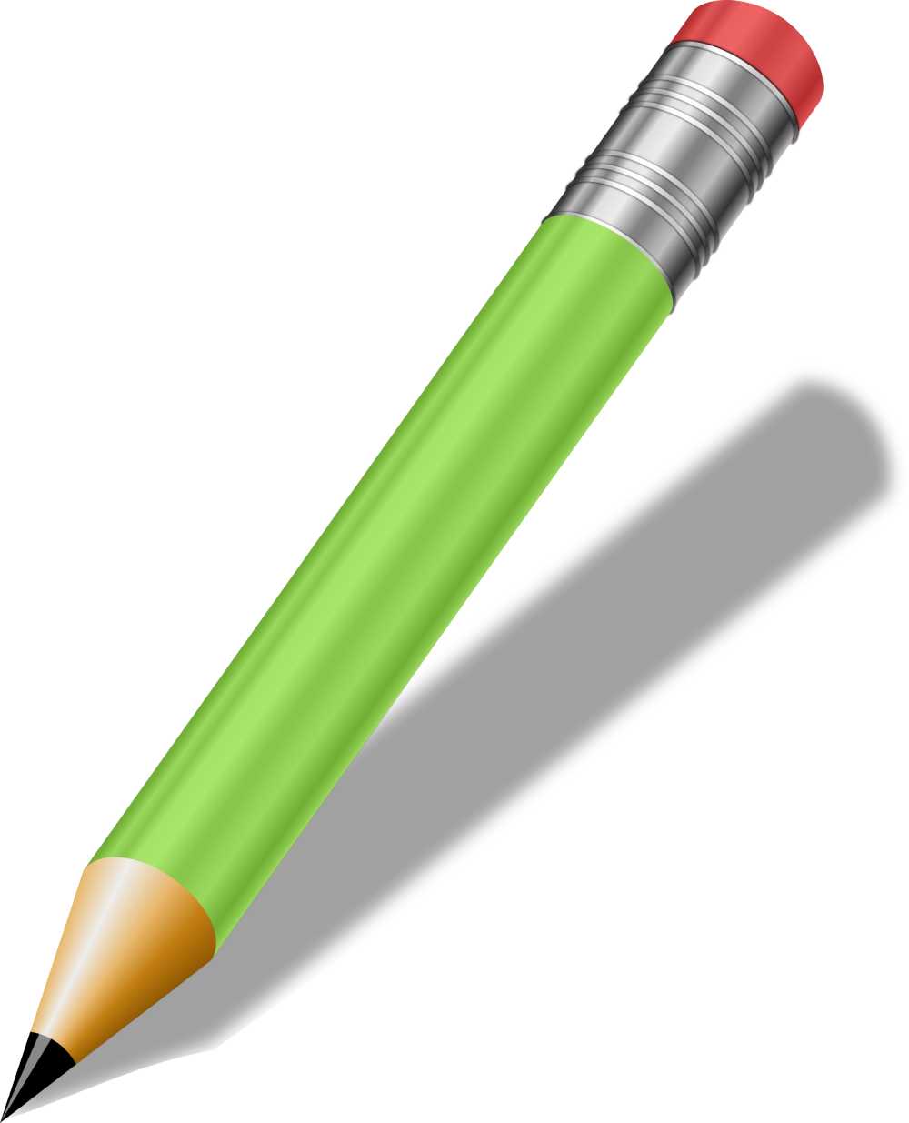 铅笔绿色书写工具学校用品文具写图木锋利橡皮擦红色