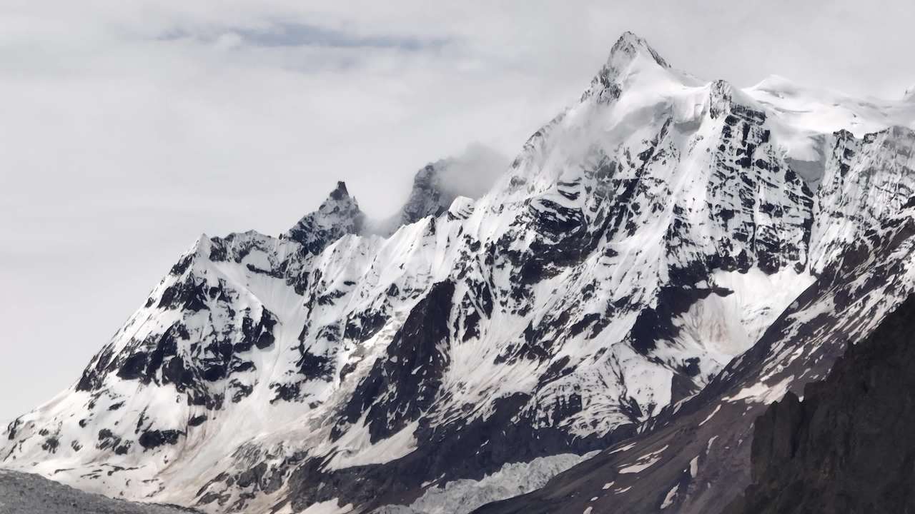 壮丽山川冰川湖泊航拍景观
