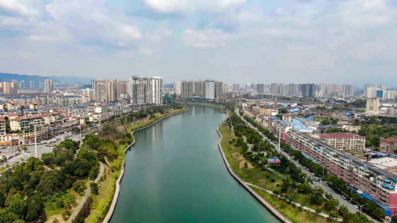湖南怀化舞水河风光