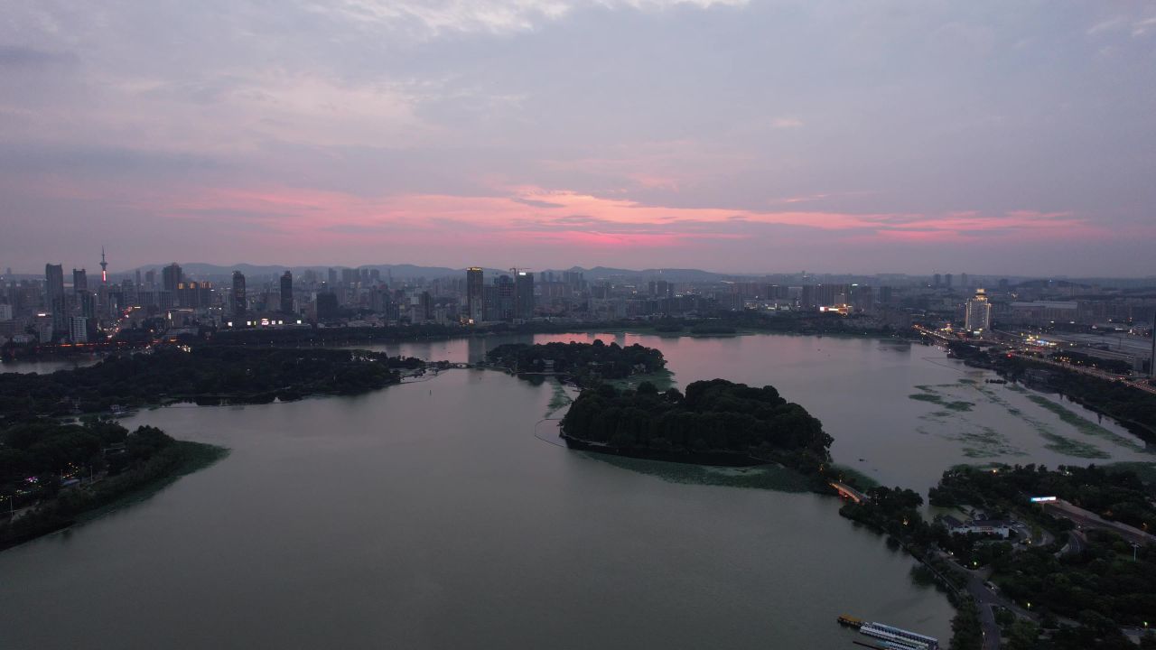 江苏南京城市风光航拍 