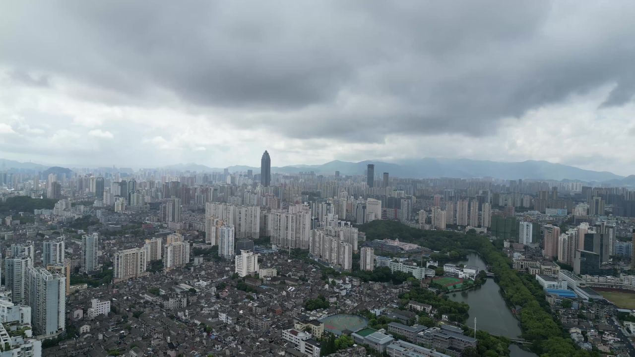  航拍温州鹿城区城市建设