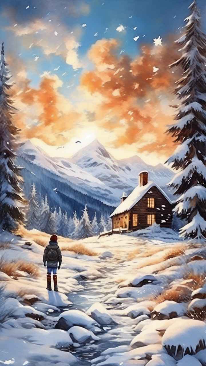 插画冬季背景图 68