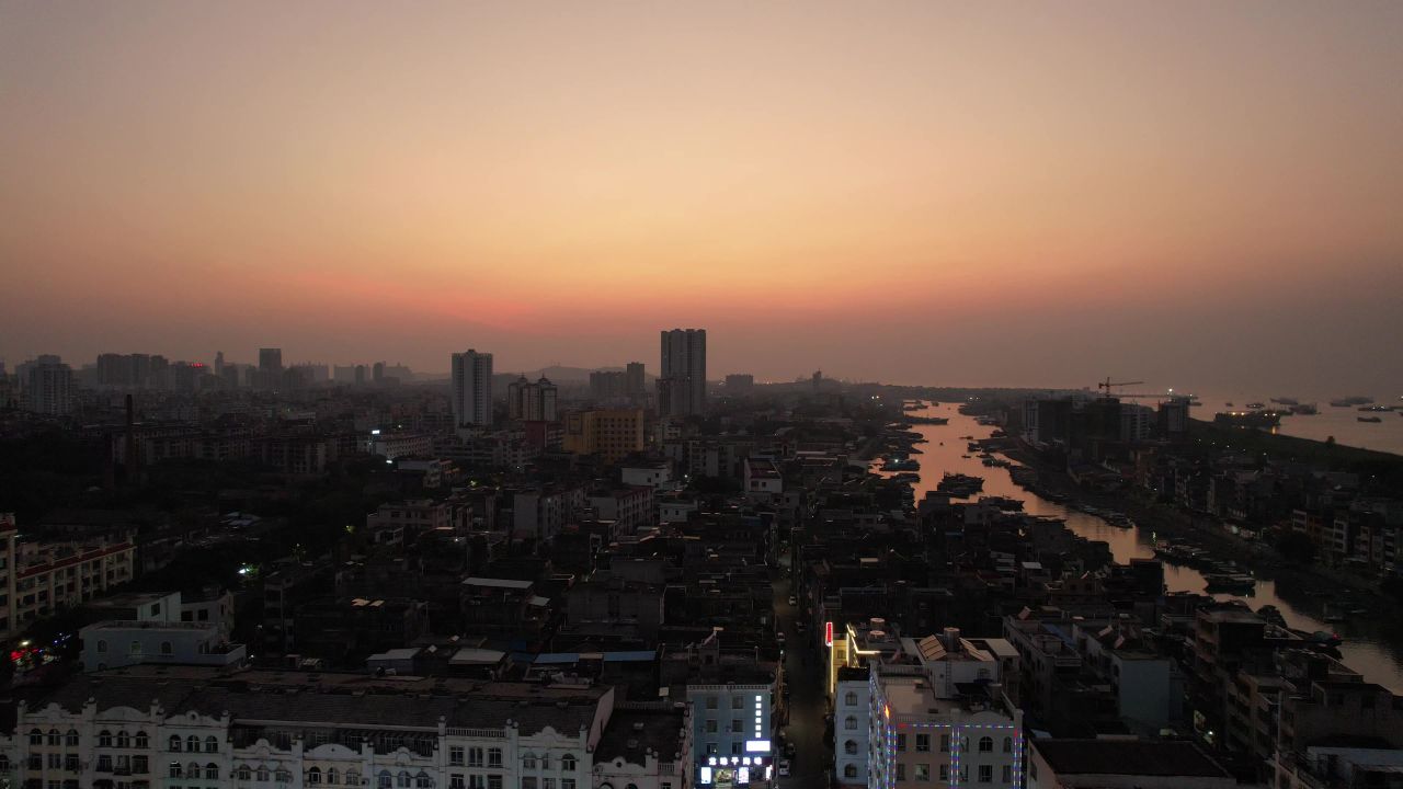 广西北海城市风光旅游景区航拍 