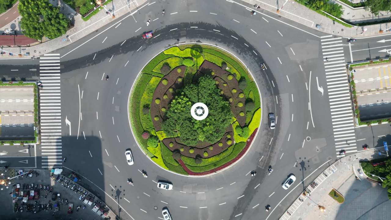 福建三明江滨路交通转盘