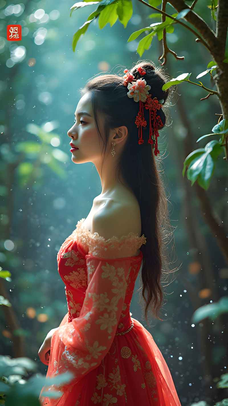 森林系好看拍摄特色美女 85