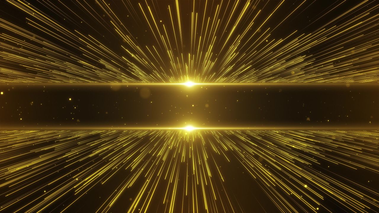 金色粒子线条舞台特效背景