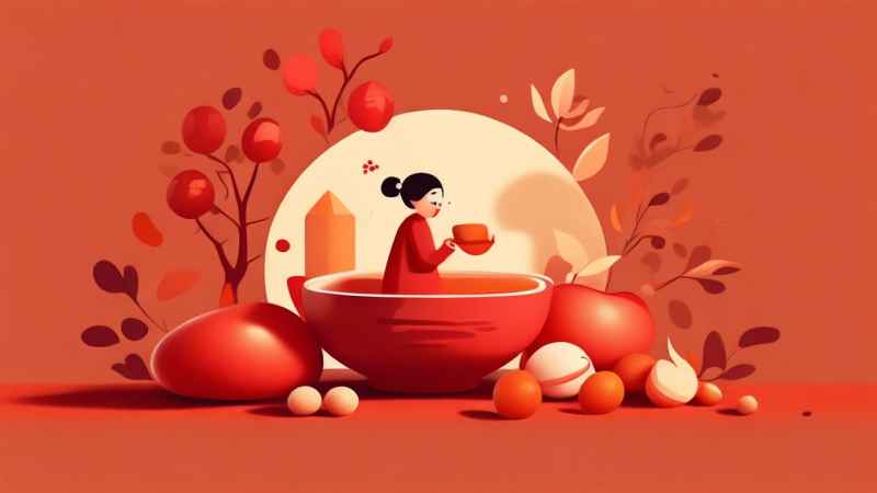 过年春节吃元宵简约插画 19