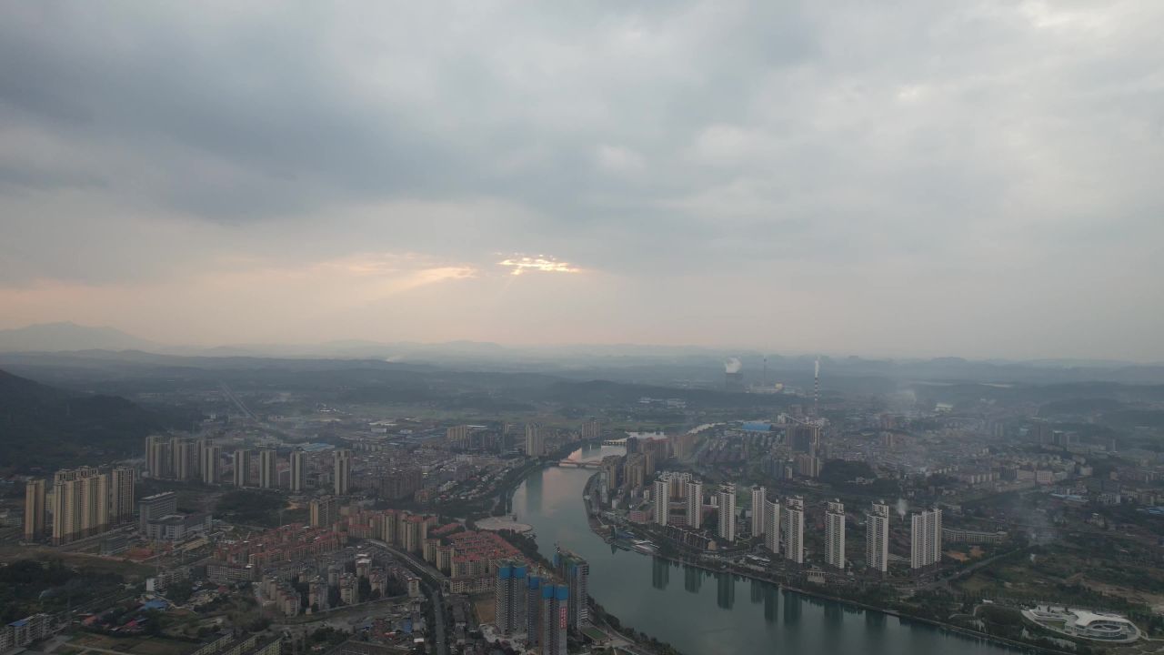 湖南郴州资兴城市建设航拍