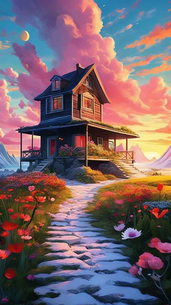充满活力的绿洲在它的后院各种花 132