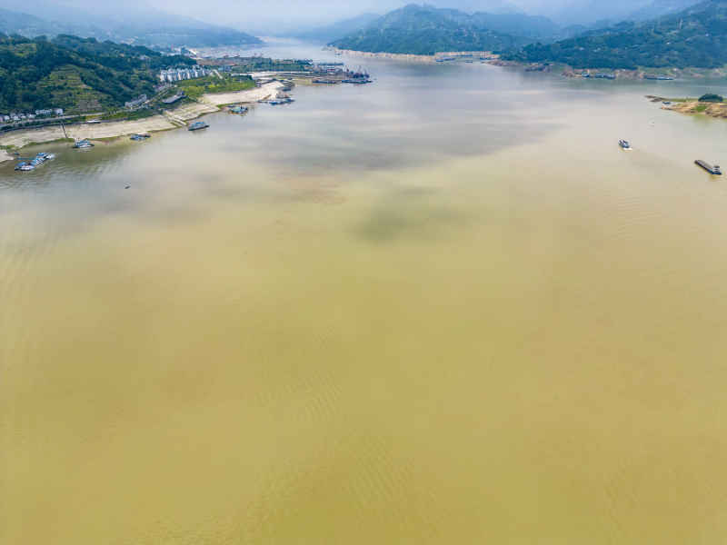 湖北长江三峡风光航拍图 