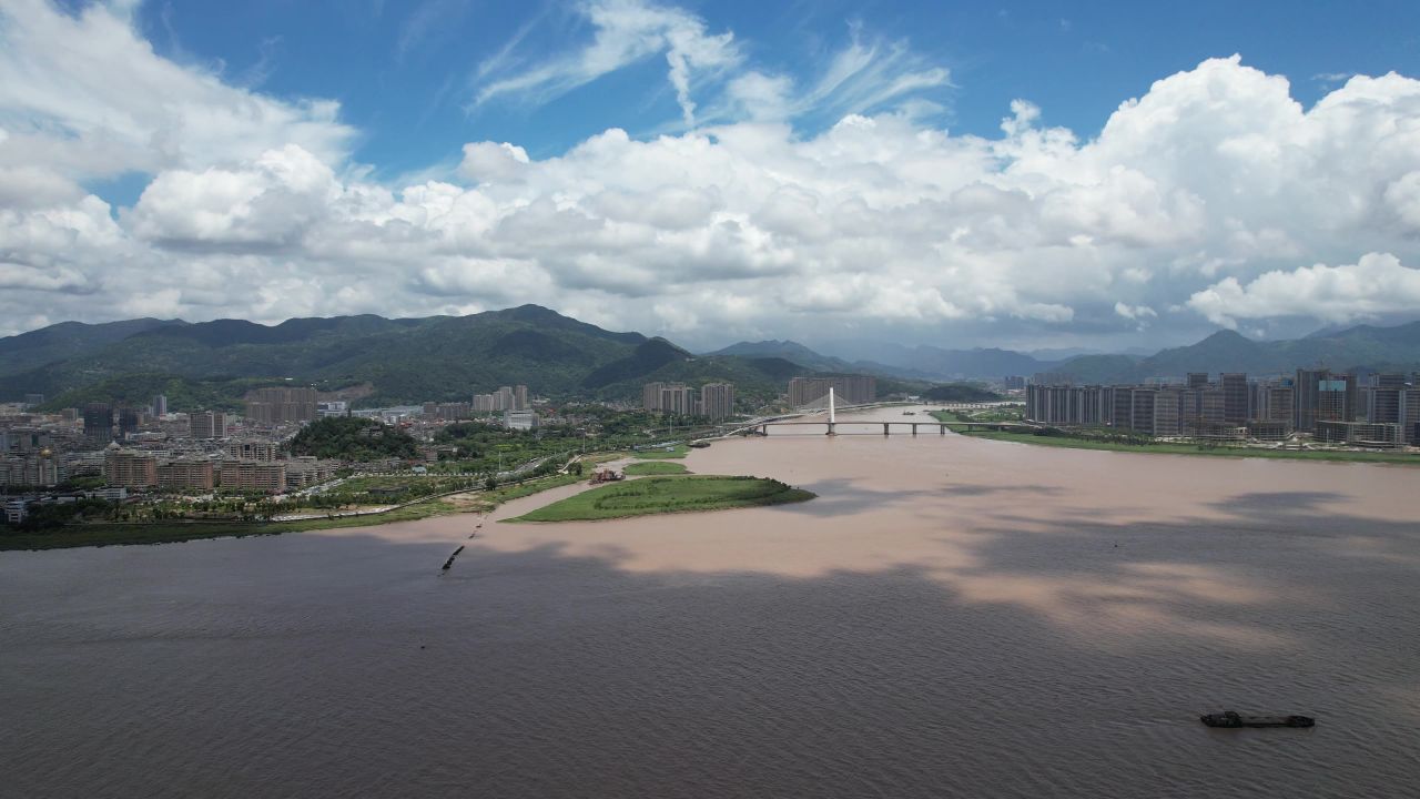 浙江温州城市建设航拍 
