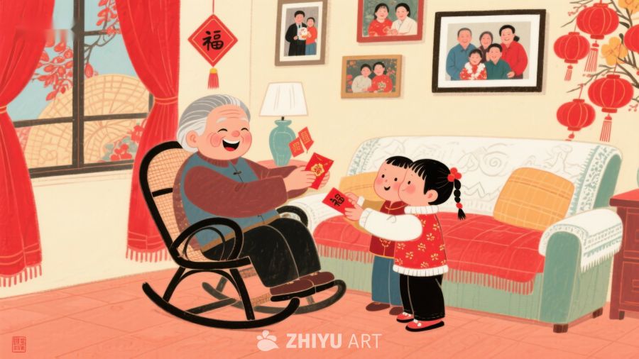 祖孙共度春节温馨时刻 1273