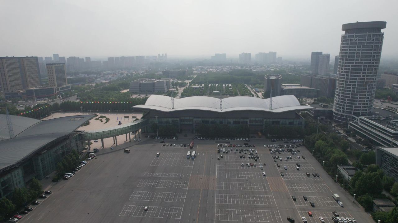河北沧州城市风光地标建筑航拍  