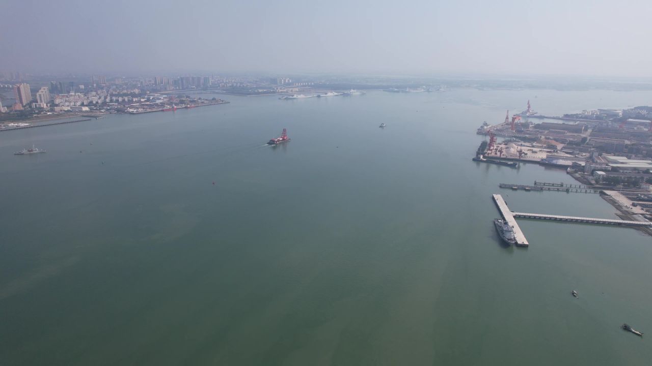 广东湛江城市风光地标建筑航拍