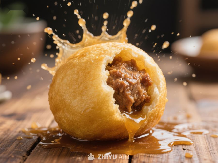 酥脆炸球爆浆瞬间 885