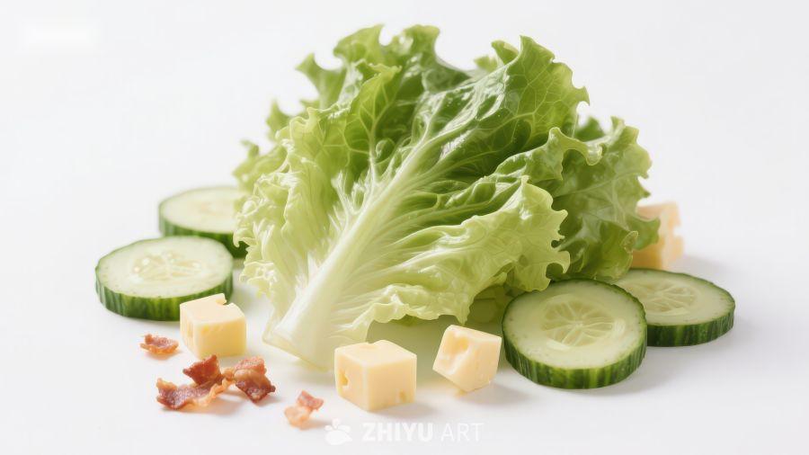 生菜黄瓜奶酪培根食材