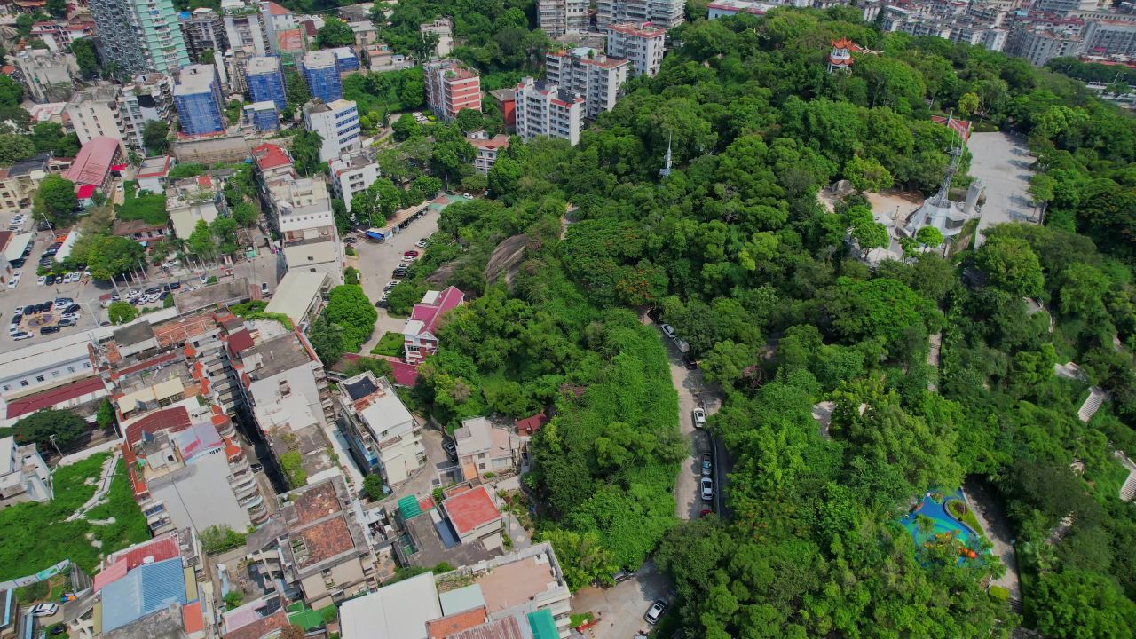 航拍厦门鸿山公园