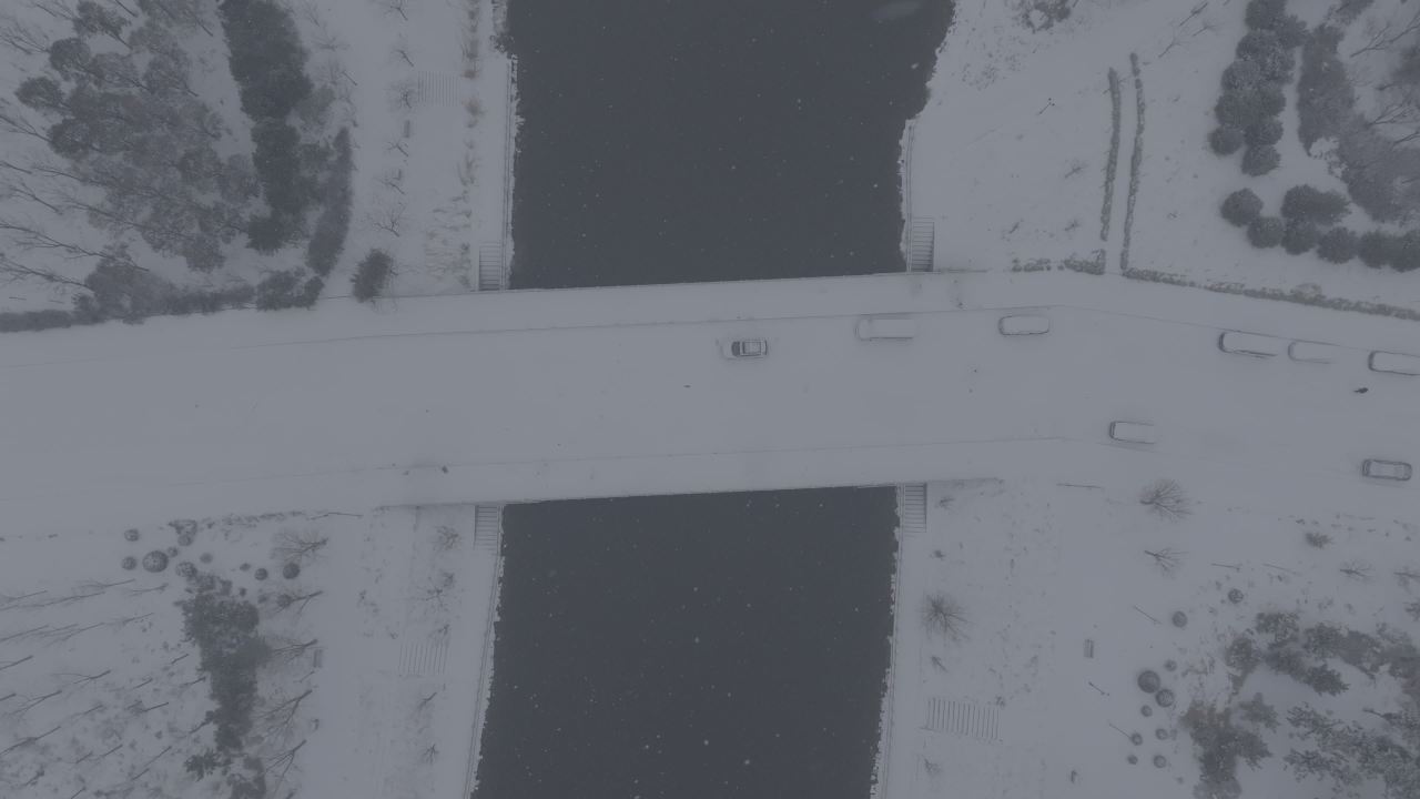 雪中桥上行