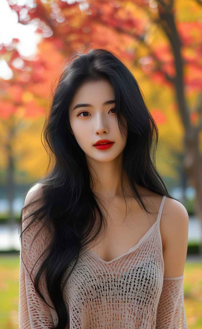 秋天下宽松美女 12