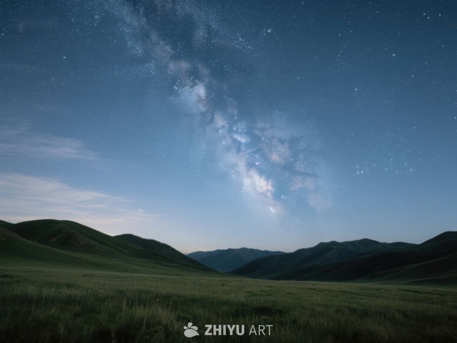星空下的草原与山脉 170
