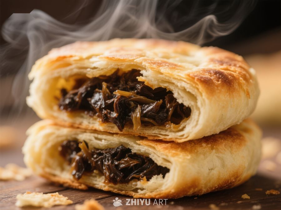 酥皮肉馅饼，热气腾腾 897