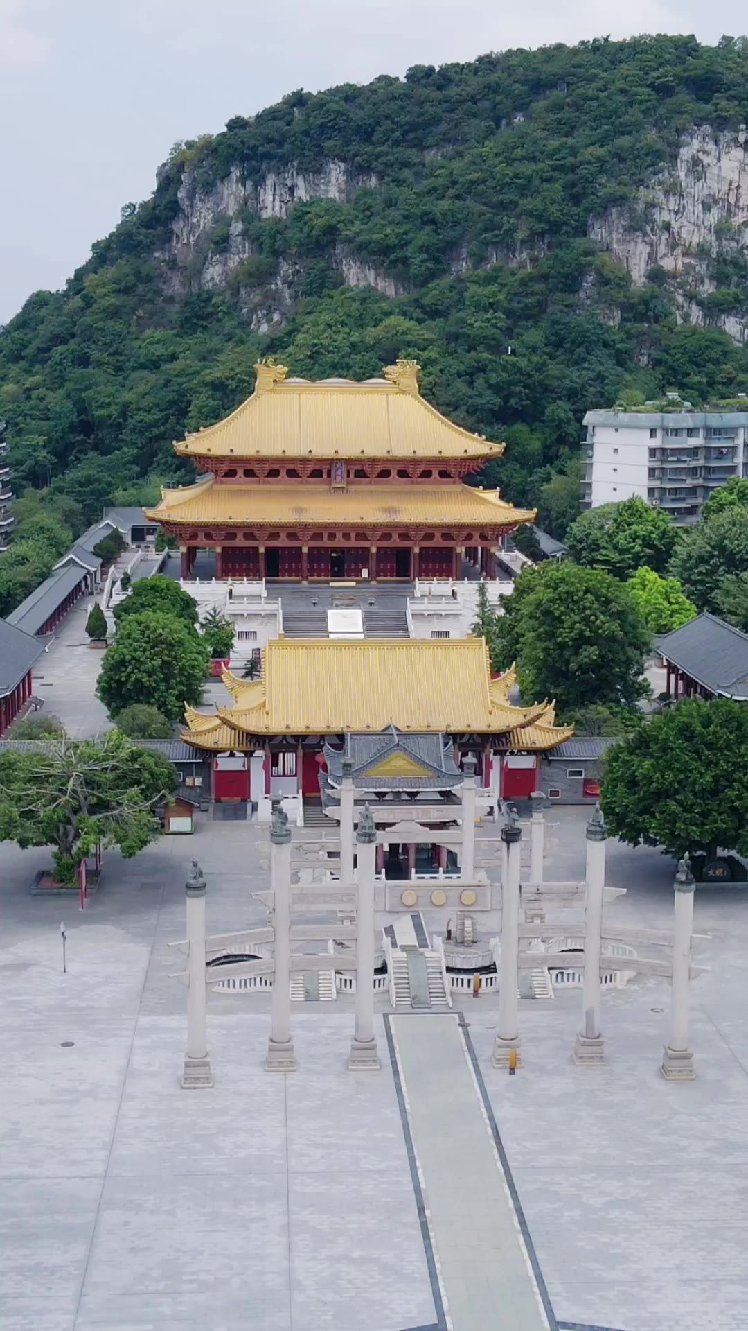 广西柳州城市风光航拍 
