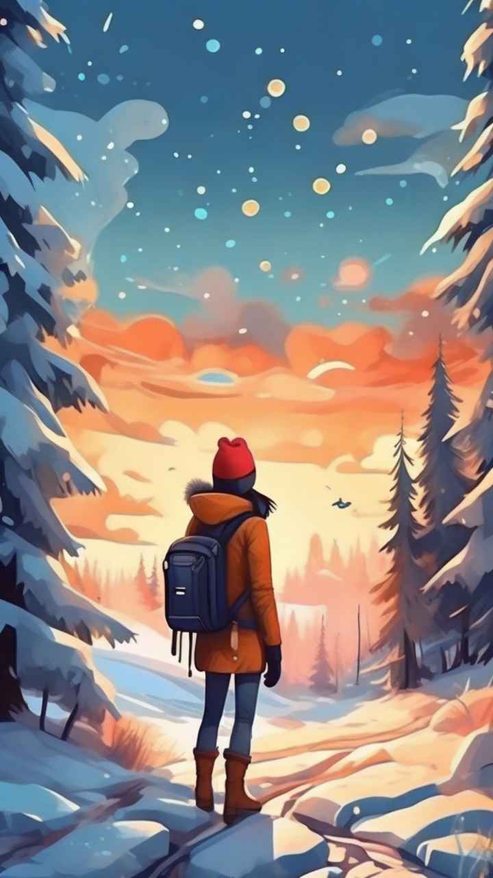 插画冬季背景图 31