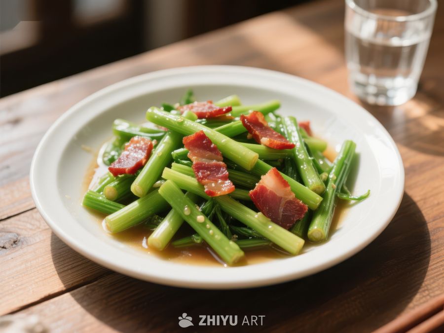 蒜薹炒腊肉，美味家常菜 944