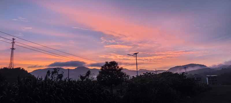 粉红的天空