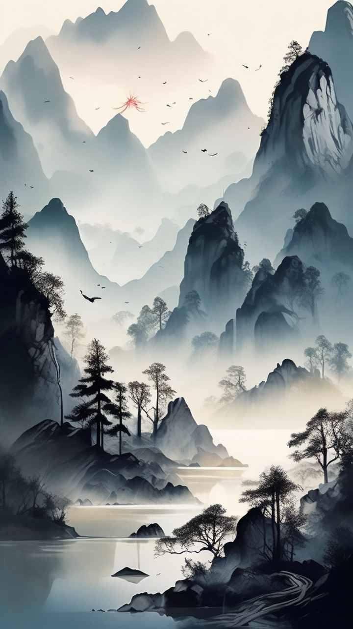 山水画国风背景 19