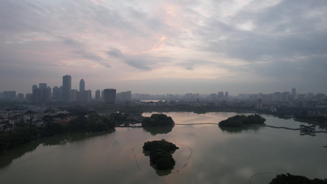 广东惠州城市风光航拍 