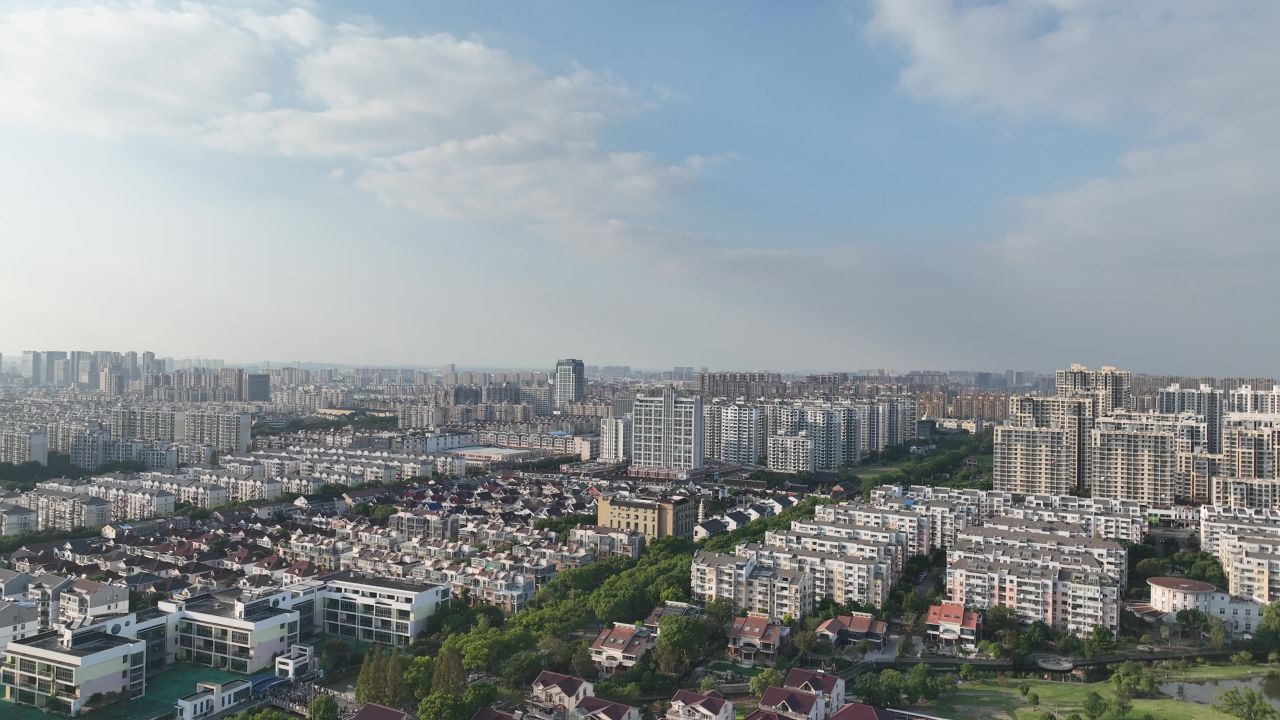 4K航拍昆山城市建筑风光 2