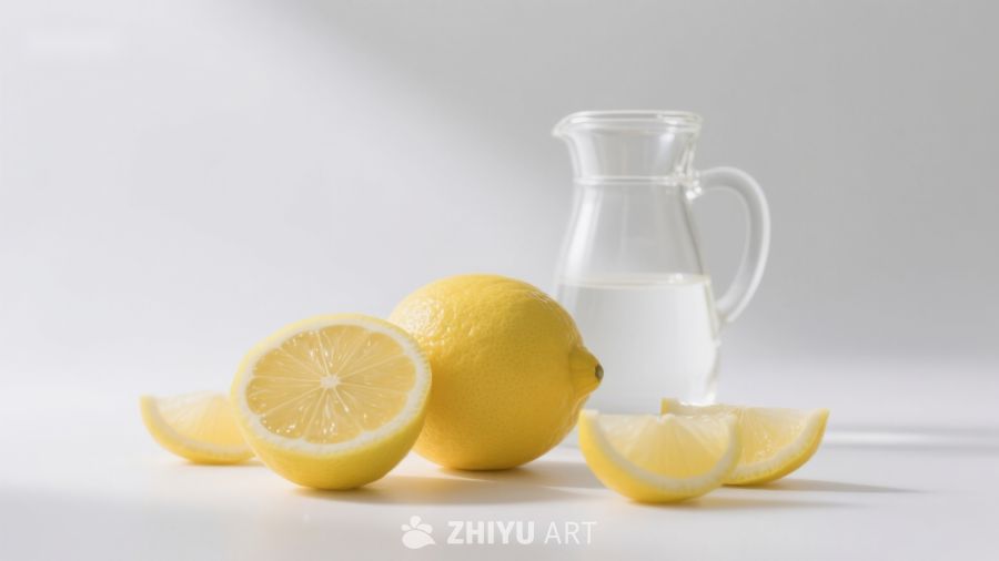 柠檬切片与玻璃水壶 224
