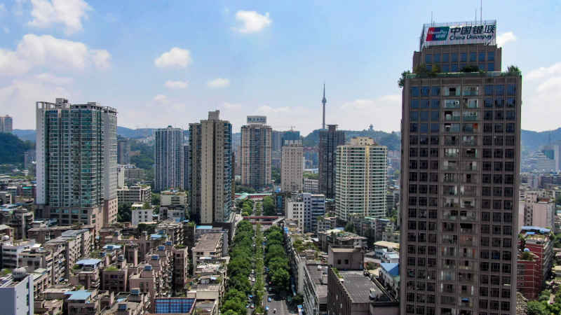 贵州贵阳城市建设航拍摄影图